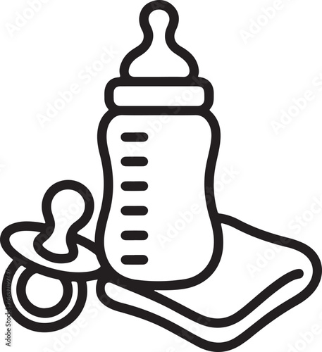 Baby Bottle and Pacifier Icon