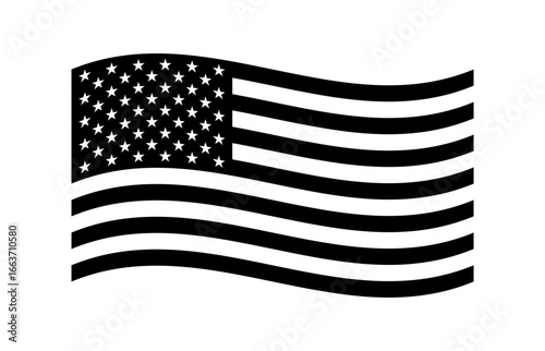 Black flag of USA