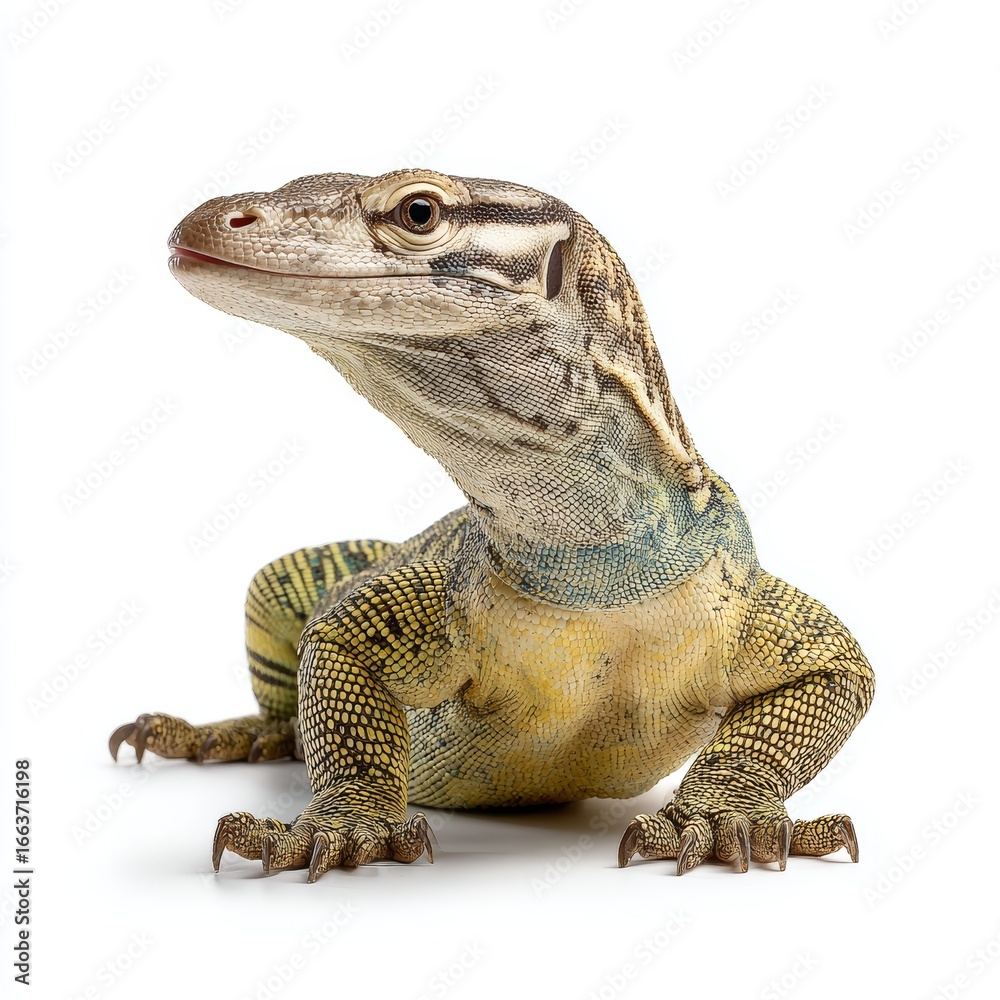 Obraz premium Close-up shot of a beautiful lizard, showcasing its unique scales and features