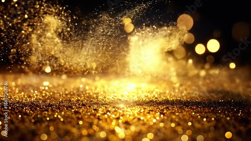 Wallpaper Mural Golden glitter background bokeh lights Torontodigital.ca