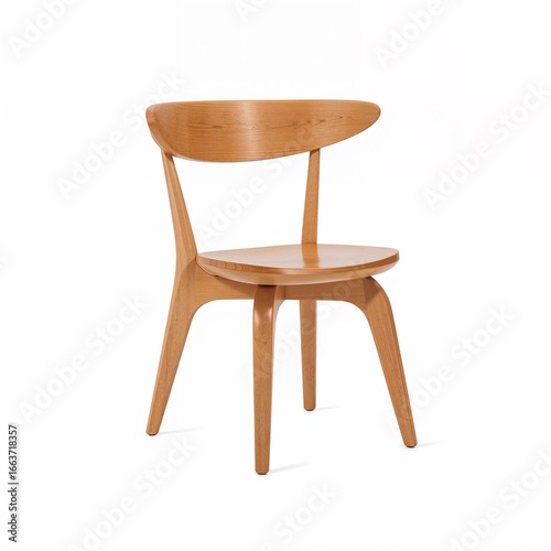 wooden chair isolated on white