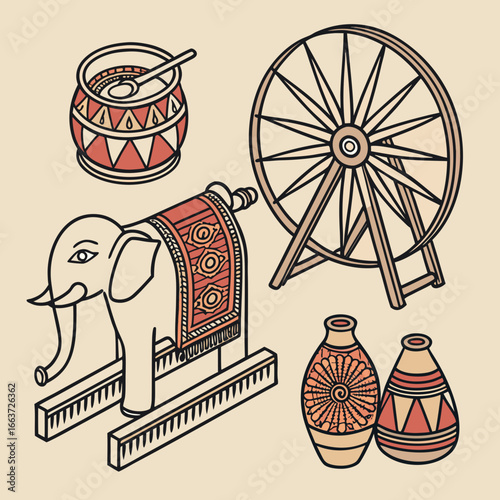 Ideal for artisan branding, craft workshops, tourism promotion, museum exhibits, and cultural education tools with a refined, handmade aesthetic.