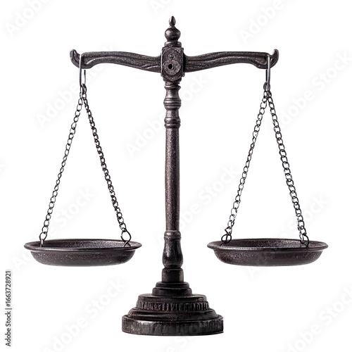 photo of a balance scale isolated on transparent background