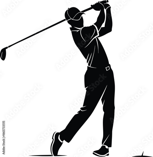 golfer silhouette, golf player vector, golf swing silhouette, golf clipart