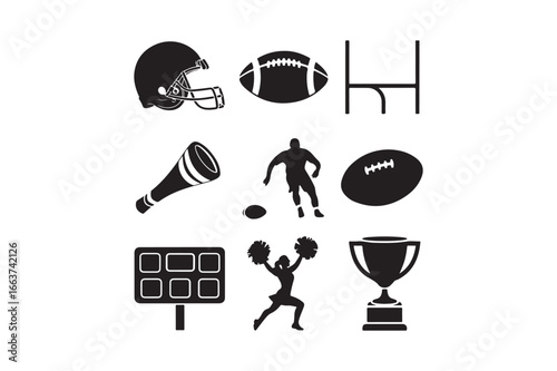 American football icons collection