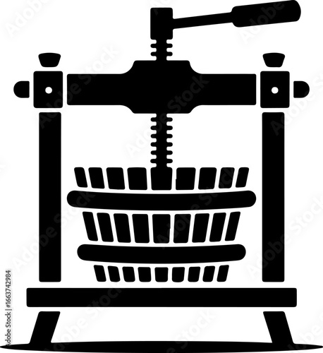 Traditional ceramic jug silhouette vector with handle, representing ancient craftsmanship and essential kitchenware