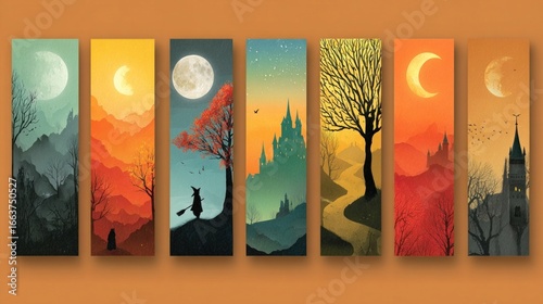 Collection of Halloween-themed Instagram story templates