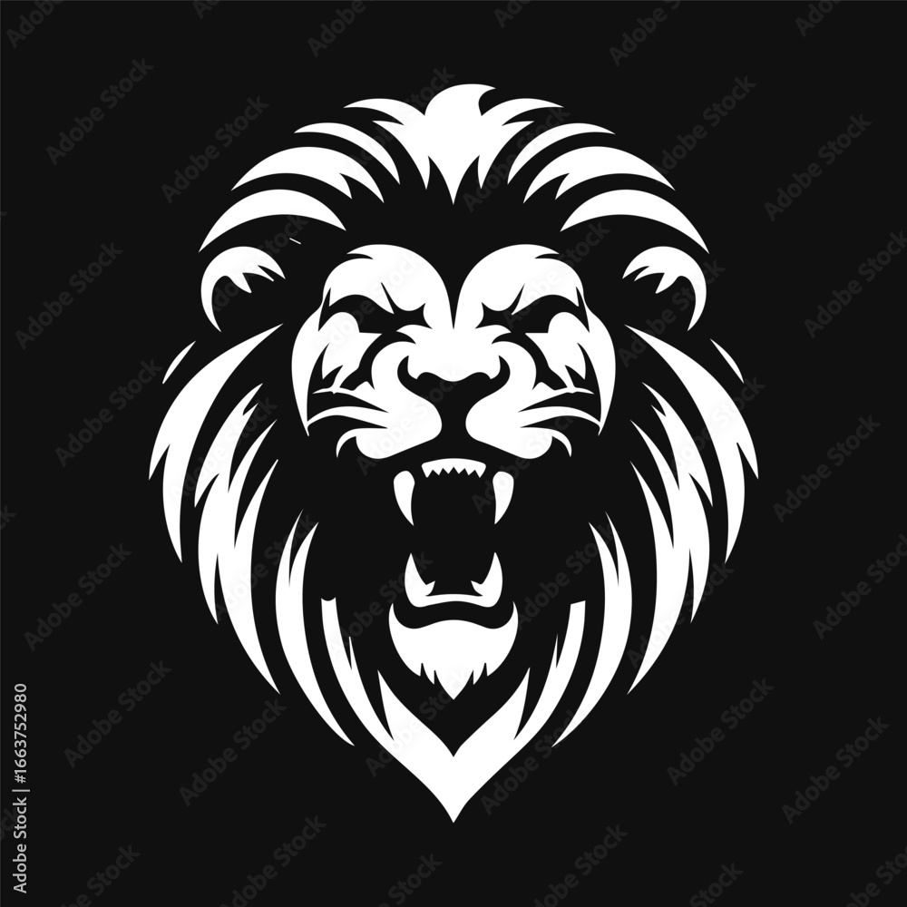 Obraz premium vector illustration of a lion