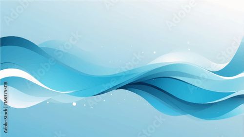 Abstract blue wave design with a clean, flowing motion pattern