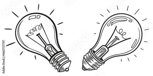 Vector line art color icon set and ecology icon 