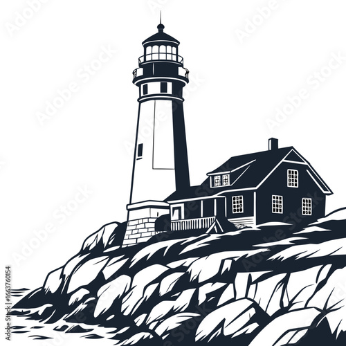 lighthouse on the shore
