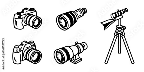 Collection of Cameras and Telescopes