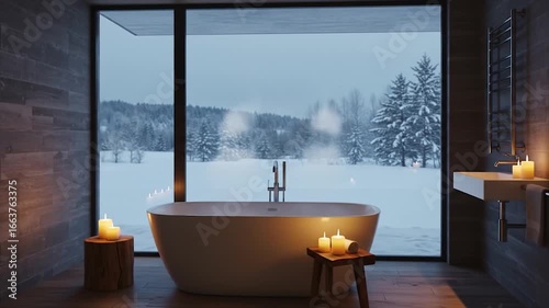 Winter Wonderland Bathroom: Relaxation and Serenity in a Snowy Escape