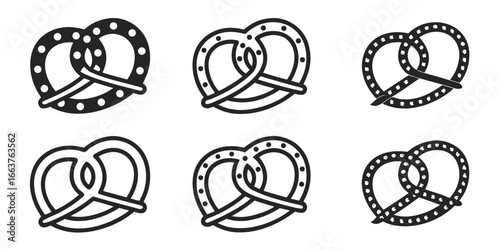 Collection of Pretzel Icons and Illustrations