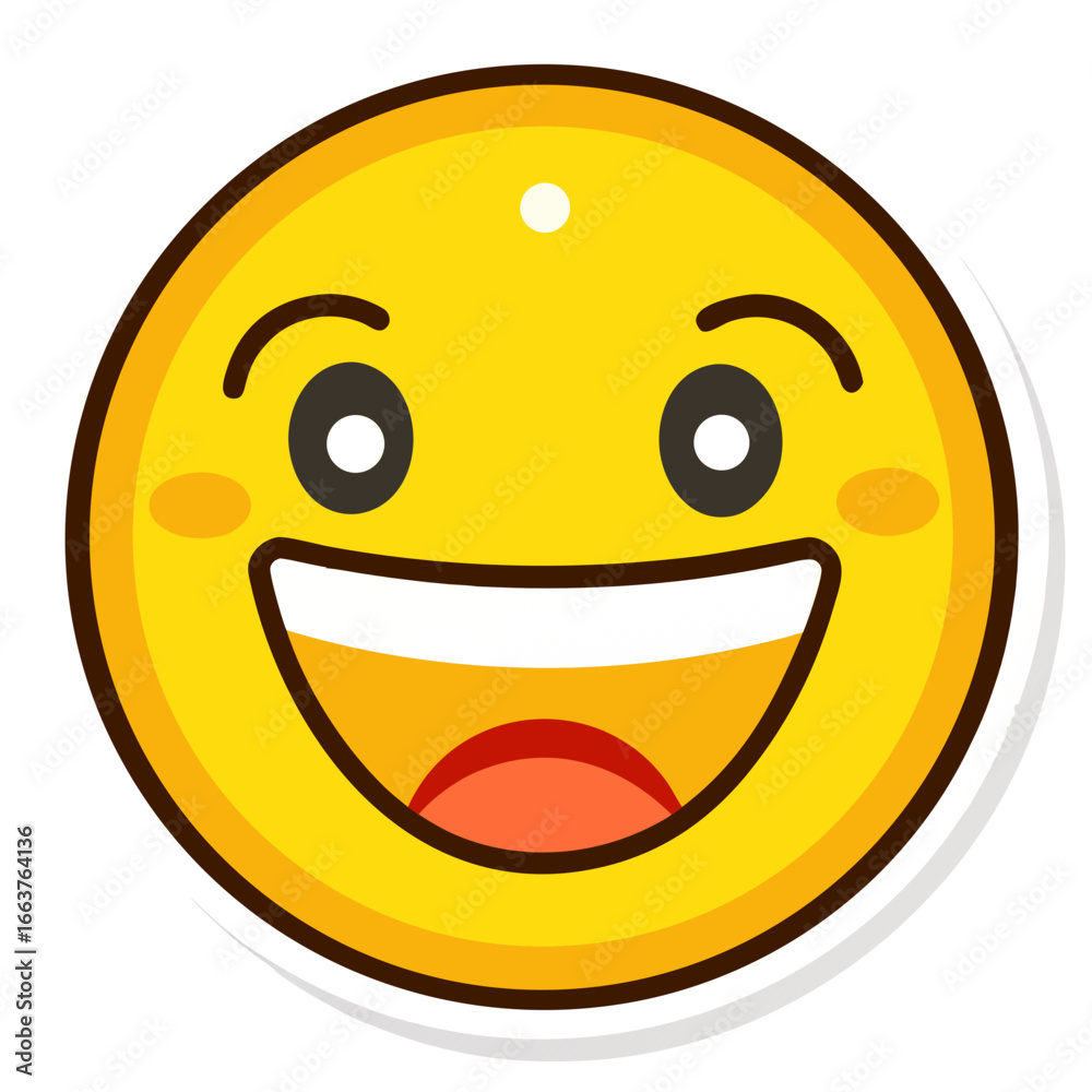 Fototapeta premium Smiling Emoji PNG Clipart