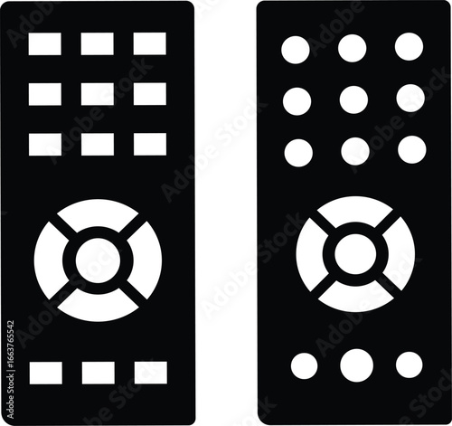 Realistic TV Remote Controller Vector,Television or Other Electronic Devices, Professionally Drawn Electronic Device, Remote Control Vector on White Background,
