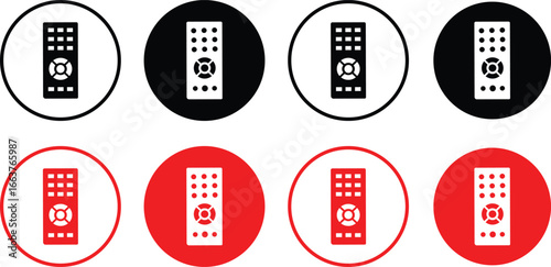 Remote Control Icon Outline Vector, Flat and Minimal TV remote symbol, remote icon silhouette vector illustration,
