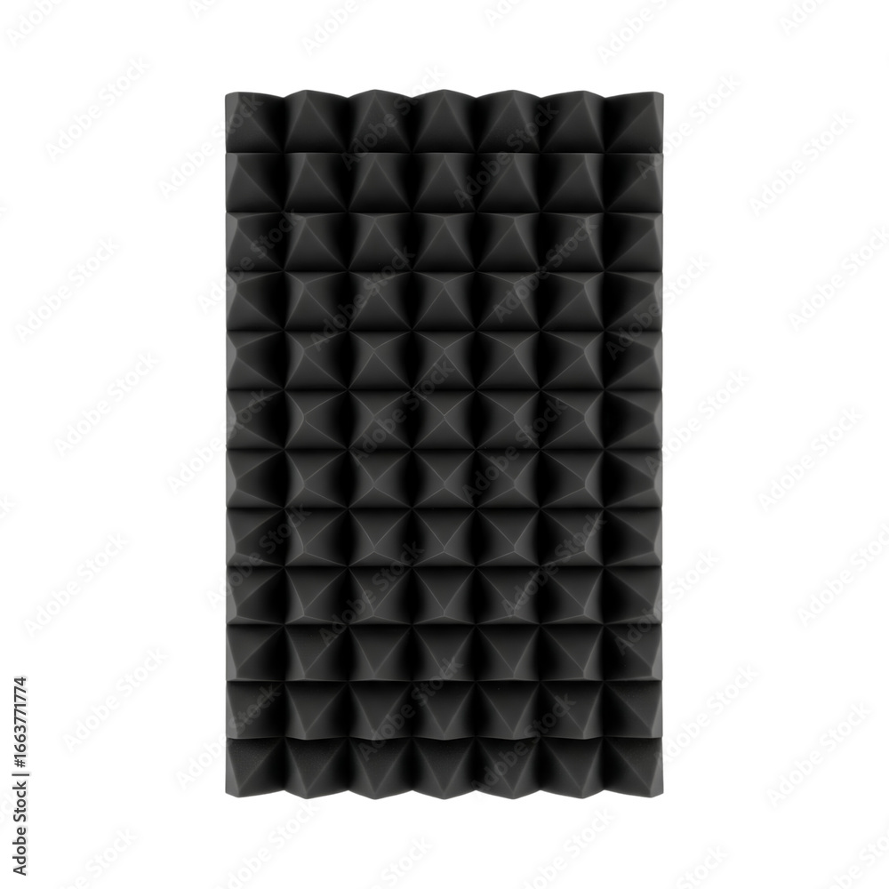 Fototapeta premium Studio sound absorbing panels, transparent background PNG