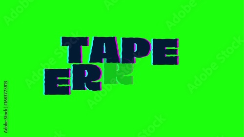 Tape error text motion graphics, text animation.