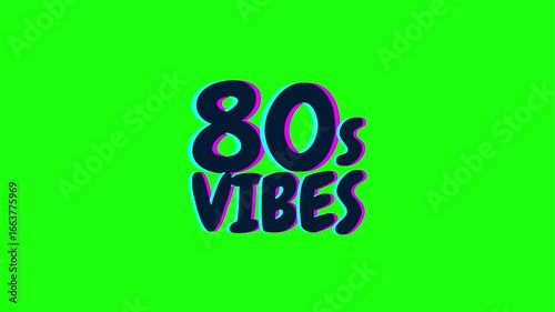 80s VIBES text animation, motion graphics