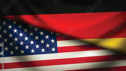 usa and germany flag fusion design