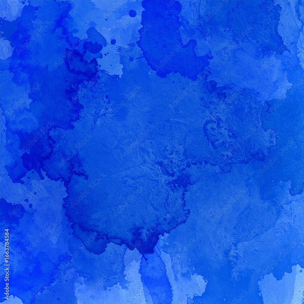 Fototapeta premium Blue background with texture and distressed vintage grunge and watercolor paint stains in elegant Christmas backdrop illustration