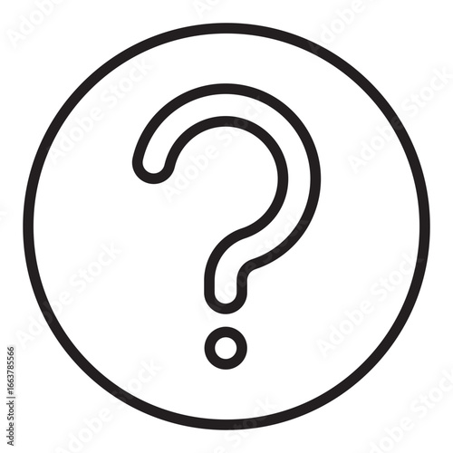 Question mark circle line icon