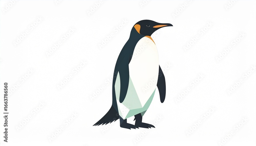 Obraz premium Clean & Simple Penguin Illustration