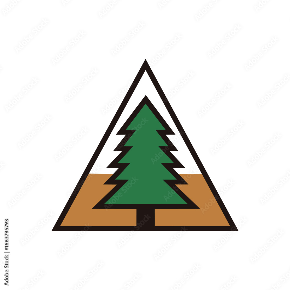 Fototapeta premium Pine Tree Graphic Design.