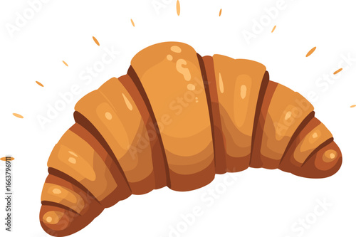 Delicious croissant with golden crust for bakery and breakfast inspiration
