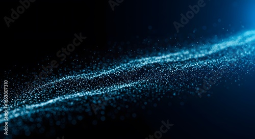 Abstract digital wave with glowing particles. Futuristic illustration, technology or science concept.