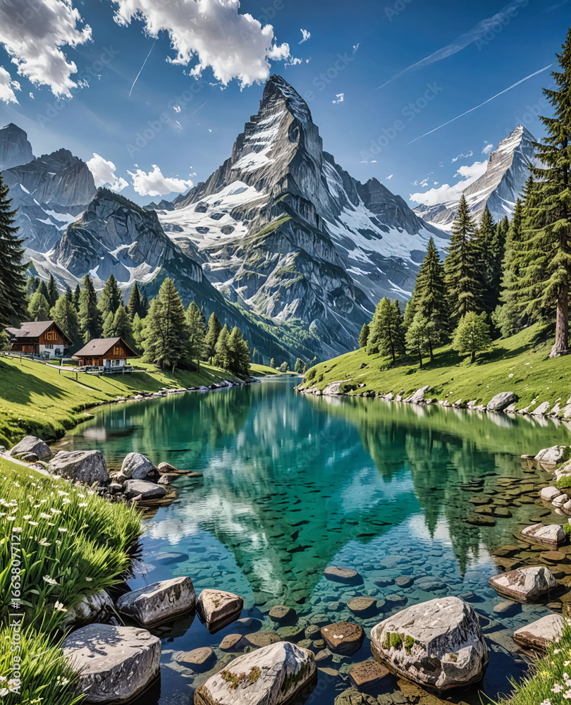 Fototapeta premium Reflections Beneath the Matterhorn