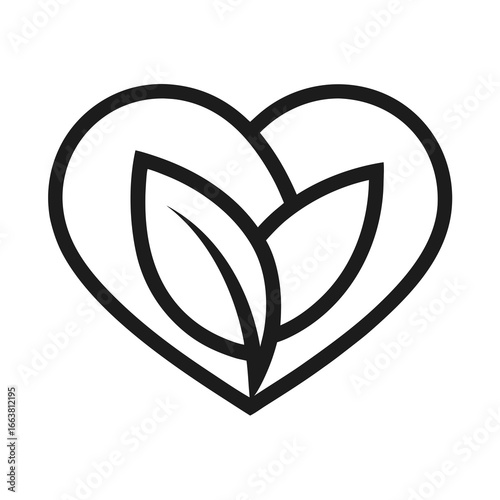 heart with leaves
