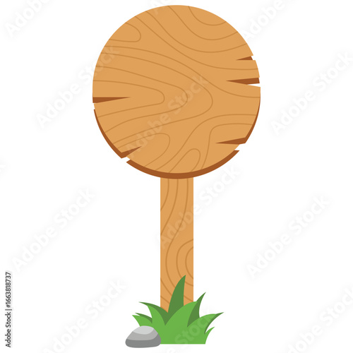 Old wooden blank cartoon signs, wooden nameplates