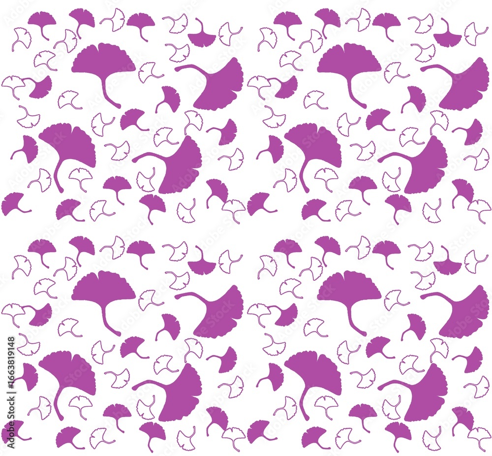 Fototapeta premium seamless pattern with pink leaves