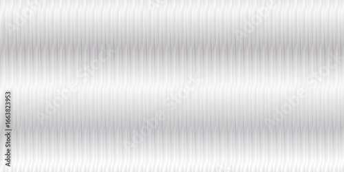 Soft grey frosted acrylic reeded wavy surface.White ribbed glass texture background. Fluted door window close-up. The glassy background design creates a delicate, airy feel—a vector illustration.