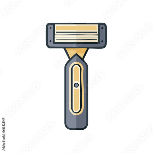 Isolated Razor Illustration of Personal Grooming and Hygiene for Hair Removal and Smooth Skin