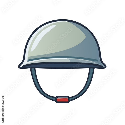 Illustration of Military Helmet for Protection and Safety in Armed Conflict and Battles