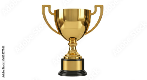 Isolated Golden Trophy Cup