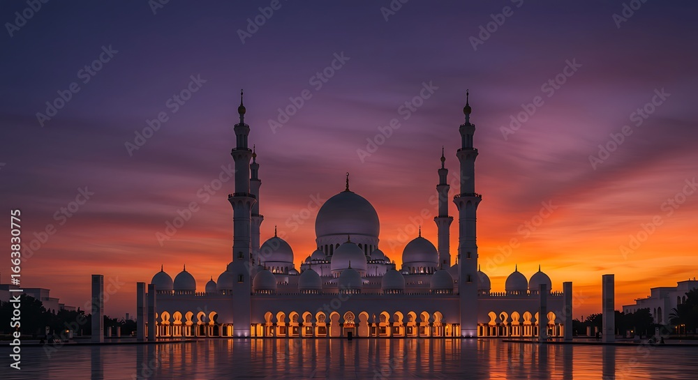 Obraz premium Mosque at Sunset