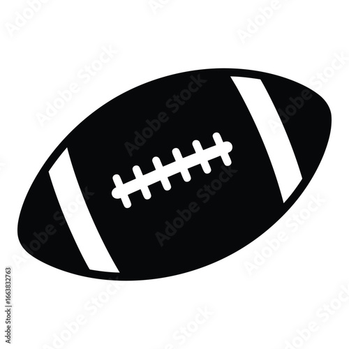 American football sports symbol icon graphic representation for game and athletic competition silhouette