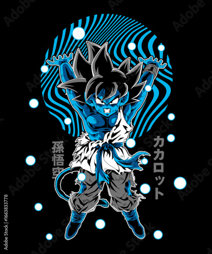 Anime Style Fighter Character Vector