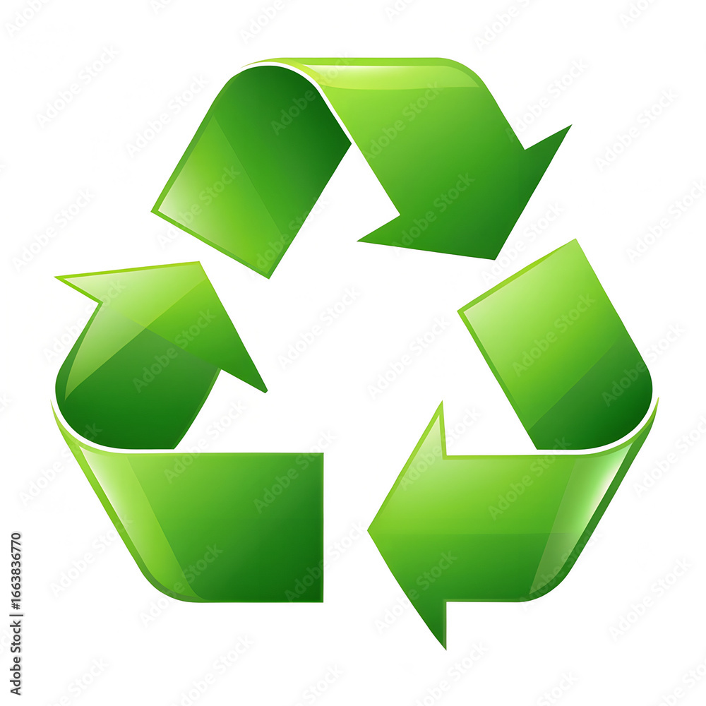 Obraz premium recycle symbol on white background