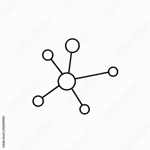 A simplified vector illustration of an atom structure, suitable for use in various scientific and technological contexts