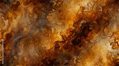 Translucent Tortoiseshell Backdrop with Rich Amber Brown Swirls