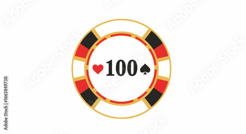 Exciting Casino Game, Poker Chip, Las Vegas, Graphic Design, Vibrant Environment, Close-up Viewpoint, Gaming Concept