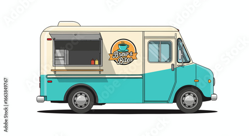 Tasty Delights, Urban Park, Illustration, Vibrant Environment, Side View, Culinary Adventure