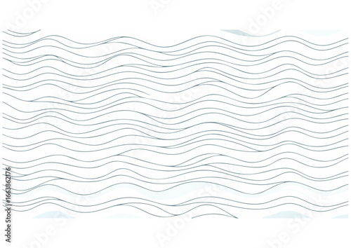 Abstract horizontal lines and ellipses pattern on white background for minimalistic design and copy space
