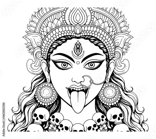 Goddess Kali vector illustration