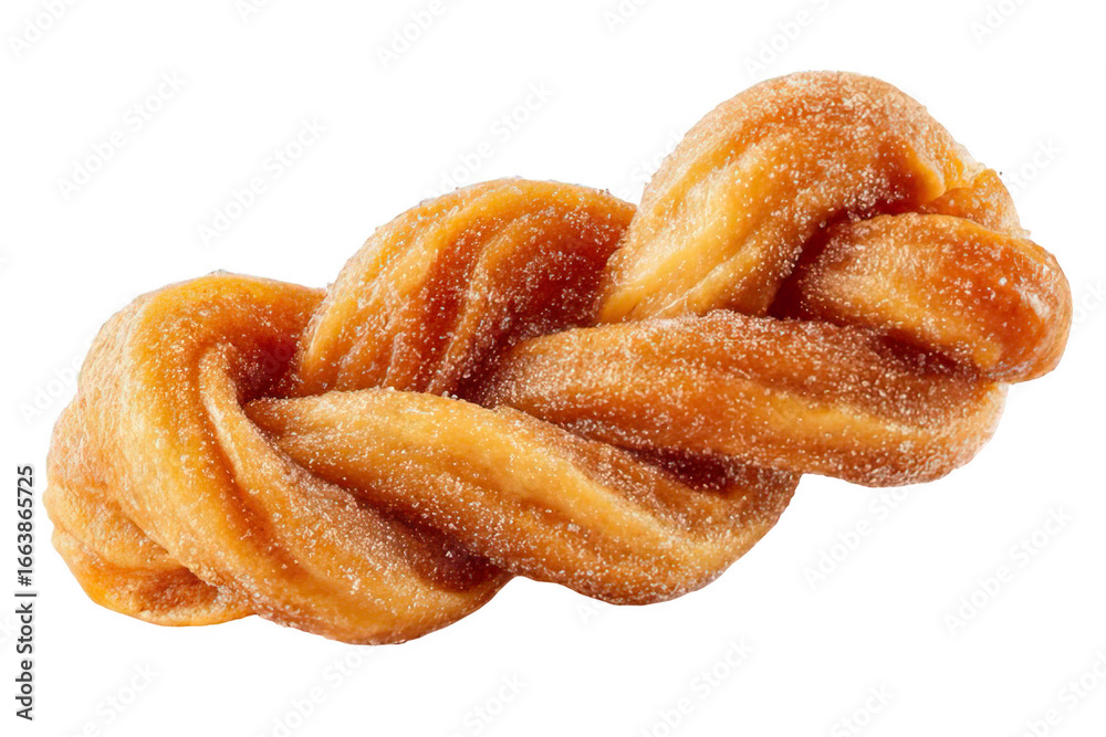 Fototapeta premium Twisted Korean Donut Pastry Isolated on White Background